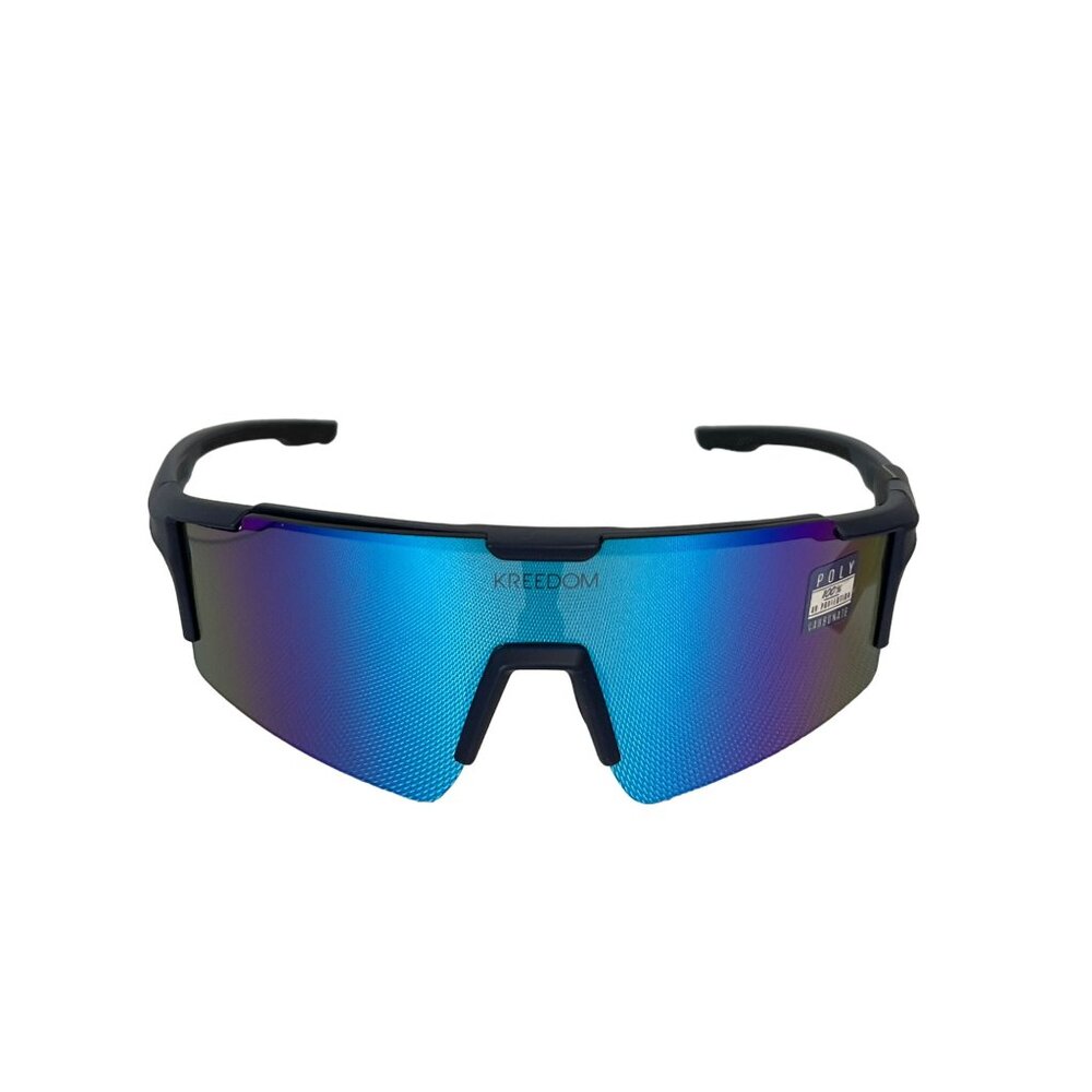 Kreedom Polycarbonate Sports Sunglasses UV Protection Blue Outdoor Cycling NEW